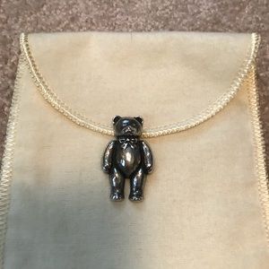 James Avery Retired Teddy Bear Pendant and Pin